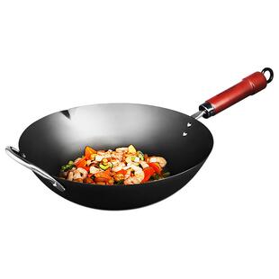 RIVERLIGHT日本原装进口极牌铁锅老式铁锅家用炒菜锅无涂层轻便