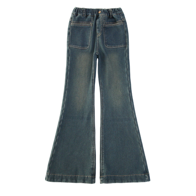 女童微喇裤子加厚一体绒2025新款