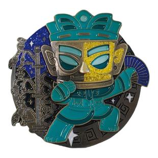 三星堆博物馆文创周边新款大立人金属磁吸磁贴装饰变脸面具冰箱贴