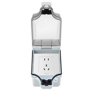 防水插座户外电源面板开关一体防雨盒室外屋外明装5孔接线86型16a