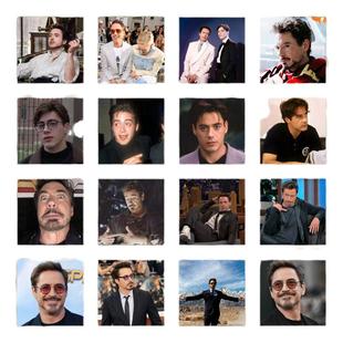 120张小罗唐尼钢铁侠演员贴纸装饰手机壳笔记本电脑diy防水贴画