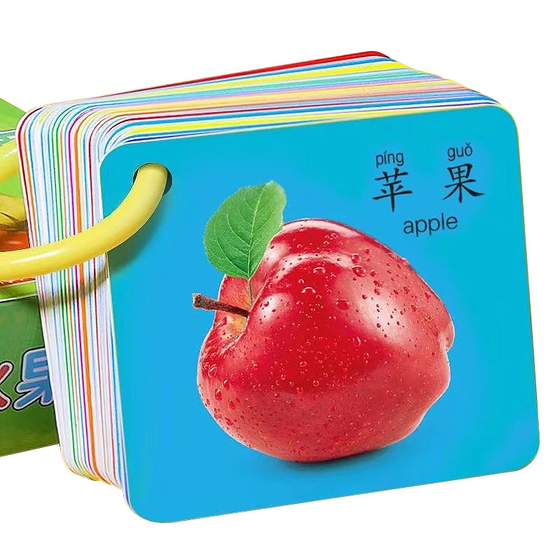 婴幼儿宝宝启蒙早教书益智动物玩具0-1-2岁6闪卡识图认知卡片绘本