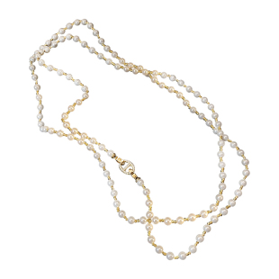 S家长款双层叠戴珍珠项链秋冬新款高级感轻奢气质毛衣链女士颈链