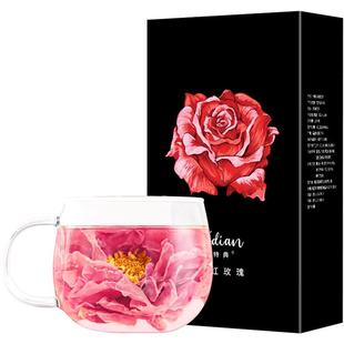 玫瑰花茶包墨红玫瑰花精选大朵玫瑰花冠王无硫熏食用泡水喝花茶包