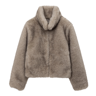 Dunst2025冬季新品女士轻奢时尚高级感仿皮毛短款外套UDJU5D224