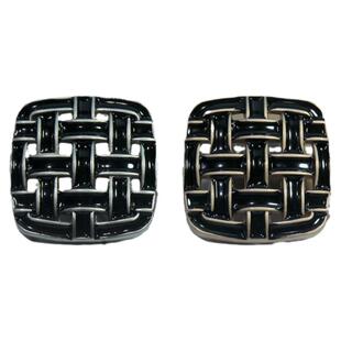 羊绒大衣扣子高档金属纽扣方形镂空黑条格子大小号毛衣衬衫外套扣