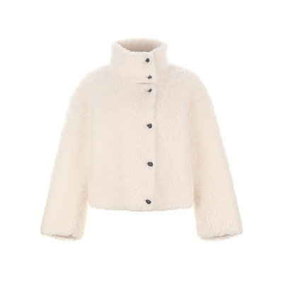 wanatry绵羊毛复合皮毛一体外套