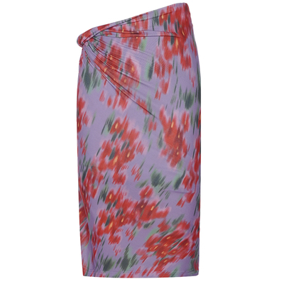 复古针织迷幻印花纽结半裙中裙