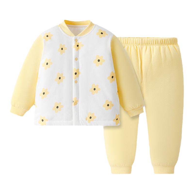 好孩子厚夹棉家居服秋冬保暖套装