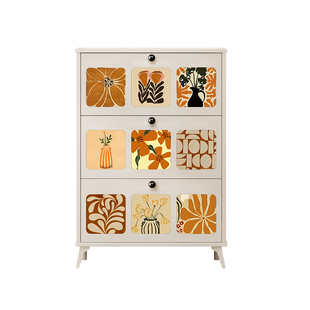 实木中古奶油风超薄鞋柜家用门口极窄入户玄关鞋柜门后楼道口鞋架