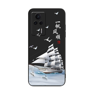 luckrider适用于红米k60e直边防摔redmik60e手机壳hongmi热卖款22122rk93c复古保护套。红迷K60E国潮风hmk60e