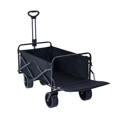 露营车可折叠后开摆摊小推车带伞