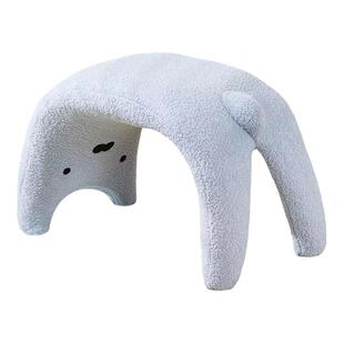 猫咪毛绒凳子创意奶油风下腰异形凳女生精致家用卡通高颜值梳妆凳