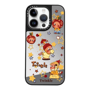 荧光绿PC荔枝皮纹磁吸充电适用苹果17promax手机壳iPhone17pro硬air水晶镜头膜16proMax高级感15新款14简约13