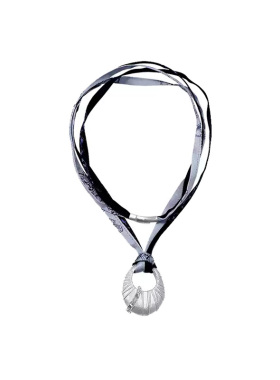 克拉双层真丝长链高级复古