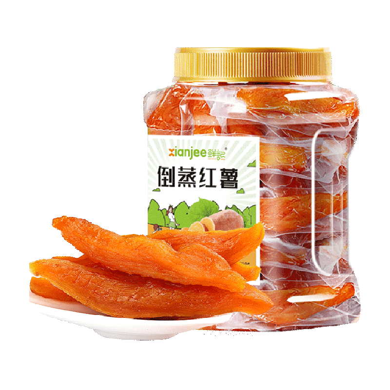 鲜记倒蒸红薯干地瓜干软糯番薯条片代餐低脂网红零食小吃