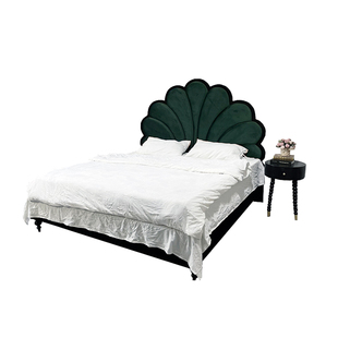 美式布艺床软包床双人床1 8米现代简约北欧1 5米床公主床头柜