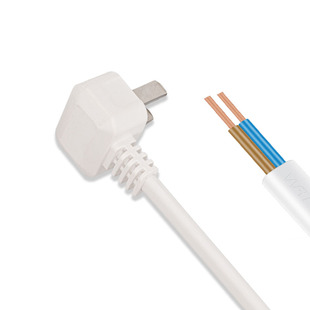 10A两芯电线薄直角插头充电灯具电动窗帘伴侣电视线电源延长线DIY