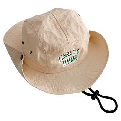 韩系复古儿童露营帽子春夏季薄款速干遮阳防晒帽男女宝宝渔夫帽潮