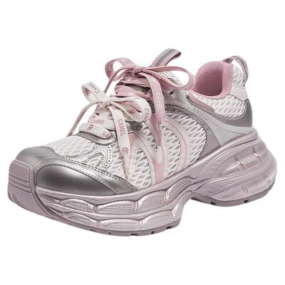 骆驼银月二代女鞋2026春季情侣款厚底时尚老爹鞋