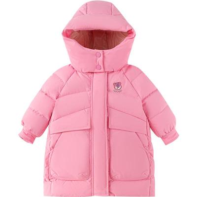巴拉巴拉女童羽绒服长款过膝外套