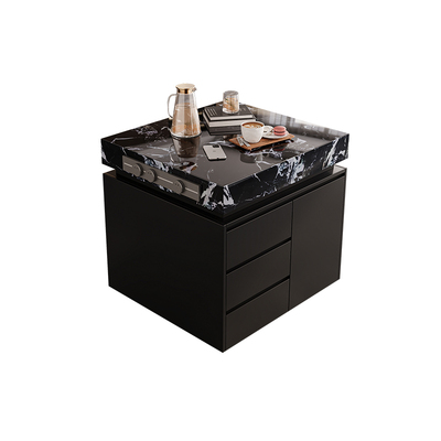 2026新款宝格丽黑岩板单独岛台柜