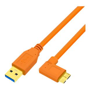 适用于尼康D850联机拍摄线d810连接电脑实时传输线d800单反D5高速usb3.0数据线MicroB弯头佳能1DX2 5D4 5DSR