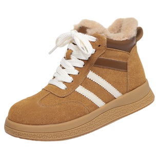 小鞋匠2025新款冬季厚底毛毛加绒保暖棉鞋东北雪地靴时尚百搭休闲