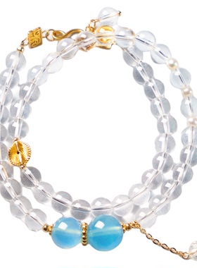 白水晶串珠饰品简约时尚百搭