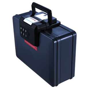 盾牌防火保险箱家用防水办公小型便携手提A4证件文件收纳保管电子密码锁保管箱车载迷你夹万2017DC耐高温