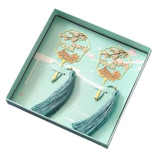 教师节金属镂空渐变书签高档精致礼盒装定制刻字 精美古典中国风创意文创设计产品送老师纪念品商务小礼品