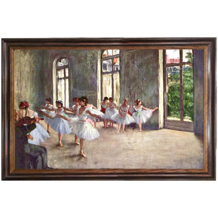 经典人物油画作品德加芭蕾小舞女复古客餐厅卧室民宿个性装饰画