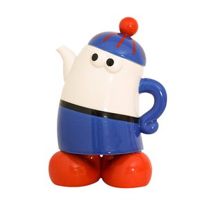 PAPAHUG小怪兽水壶水杯手工陶瓷制品大容量600ml耐高温创意摆件