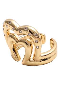 气质镶嵌锆石皇冠活扣戒指