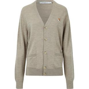 【折扣】Maison Kitsune 女士秋冬贴花羊毛针织开襟衫