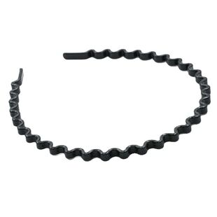 塑料黑色发箍/波浪纹发箍头箍铁圈发箍潮黑色折不断发箍头箍 金属