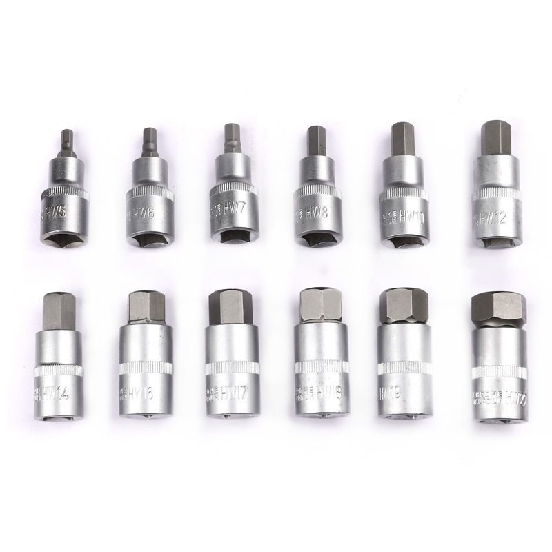 1厂家直销12PC1/2规格工具钢扳手气动批套筒花滚汽修压五金工具