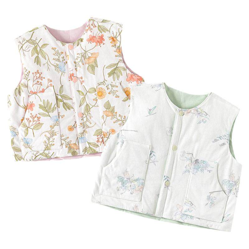 婧麒婴儿马甲秋冬季加厚夹棉恒温宝宝保暖小马甲春秋叠穿纯棉坎肩