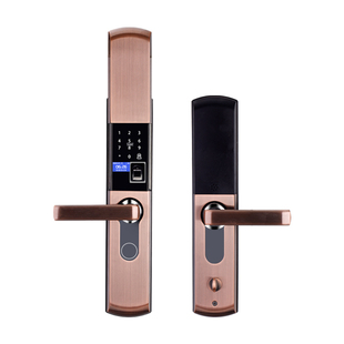 展健全自动滑盖指纹锁密码锁家用防盗门锁智能锁手机开锁民宿公寓