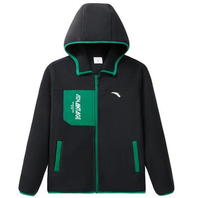 安踏儿童秋季抗静电摇粒绒外套