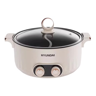 2026年新款电火锅家用式专用锅双区独立控温鸳鸯锅多功能微压煮锅