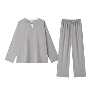 BE莫代尔棉男士秋冬套头睡衣长袖长裤2025新款情侣家居服套装女款