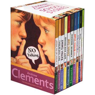 Andrew Clements' School Stories10本我们叫他粉灵豆系列男孩桥梁章节书 Frindle我们叫他粉灵豆系列 英文原版安德鲁克拉门