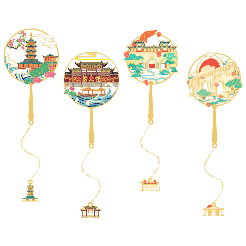 南京夫子庙创意设计金属书签