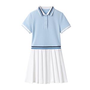 伊顿纪德女生学院夏短袖连衣裙