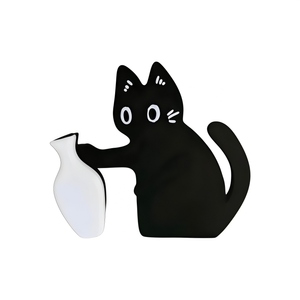 猫咪胡须收纳冰箱贴小猫推瓶子