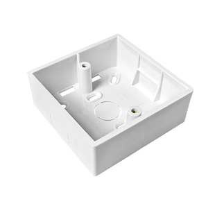 曼科86型明盒 底盒 通用86接线盒 开关插座底盒明装塑料底盒1只装