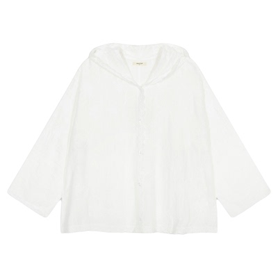 studio CLIP 衬衫女2026夏季新款蕾丝边半透明连帽罩衫外套646201