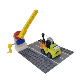 大颗粒积木儿童停车场栏杆玩具道闸杆红绿灯起落升降杆收费站拖车