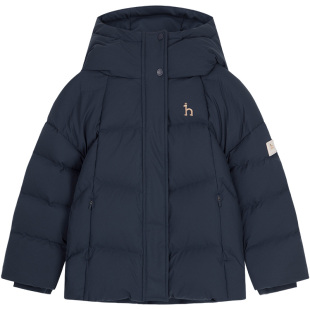 hazzys哈吉斯童装女童羽绒服冬新中大童三防高弹保暖加厚外套